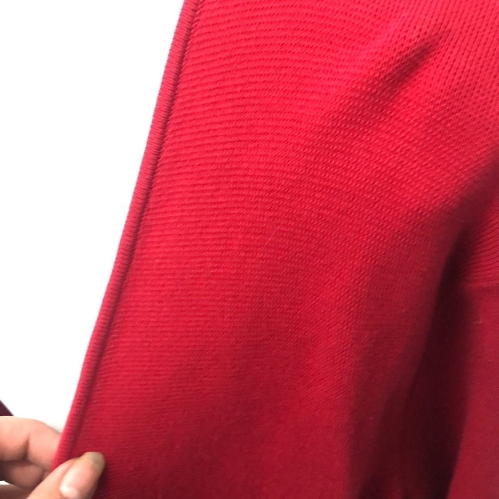 Talbots Red Open Front Cardigan Size Large - image 3